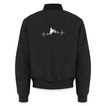 Motivational Radsport Design für Radfahrer - Unisex Bomberjacke - Schwarz - Hinten - AI Model Male 185 light (185cm)