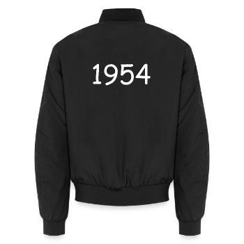 1954 70e anniversaire anniversaire modèle noir - Bomber unisexe - noir - Dos - AI Model Male 185 light (185cm)