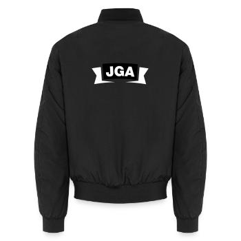Emblème / Logo de l’enterrement de vie de garçon - Bomber unisexe - noir - Dos - AI Model Male 185 light (185cm)