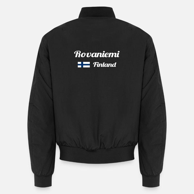 Rovaniemi Finland - Stylish prints - Unisex Bomber Jacket - black