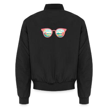 sunglasses - Unisex Bomberjacke - Schwarz - Hinten - AI Model Male 185 light (185cm)