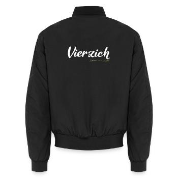 Vierzich Ist nur eine Zahl - Unisex Bomberjacke - Schwarz - Hinten - AI Model Male 185 light (185cm)