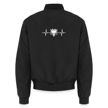 Albanien Herzschlag Albanischer Adler - Unisex Bomberjacke - Schwarz - Hinten - AI Model Male 185 light (185cm)