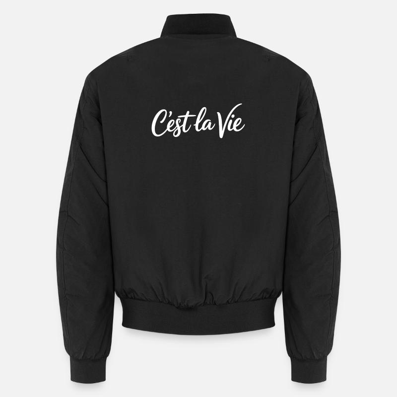 Cest la Vie Statement - Unisex Bomber Jacket - black