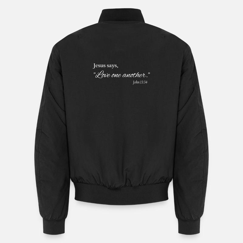 Love One Another – Christlicher Glaube Unisex Bomberjacke