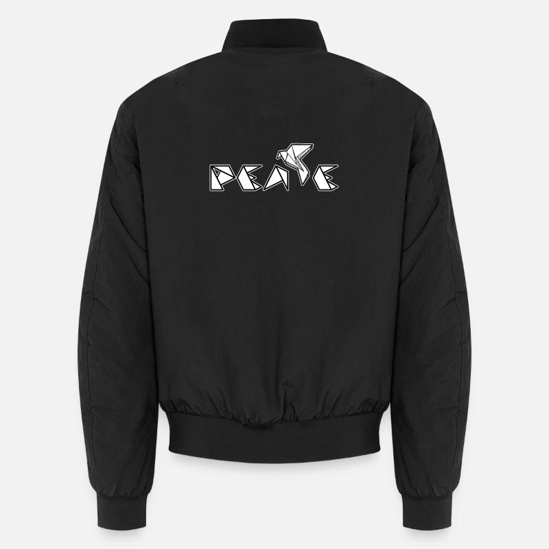 peace - Unisex Bomberjacke - Schwarz