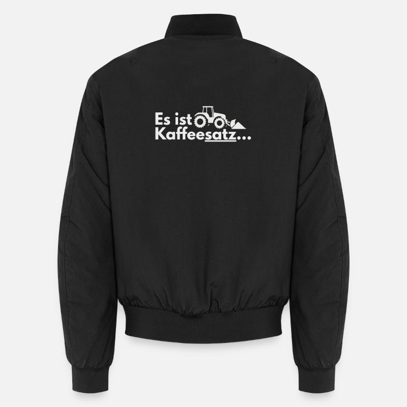 Coffee Harvest Tractor Motif - Unisex Bomber Jacket - black