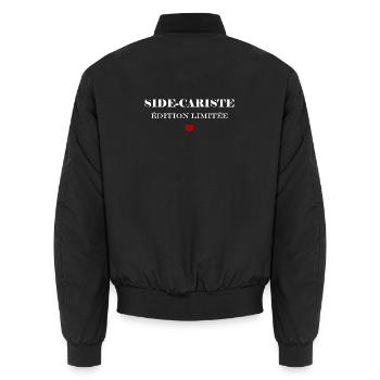Limited Edition Sidecar Operator - Unisex Bomber Jacket - black - Back - AI Model Male 185 light (185cm)