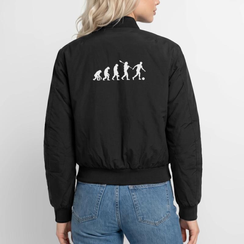 Fußball Evolution | Soccer Evolution Unisex Bomberjacke