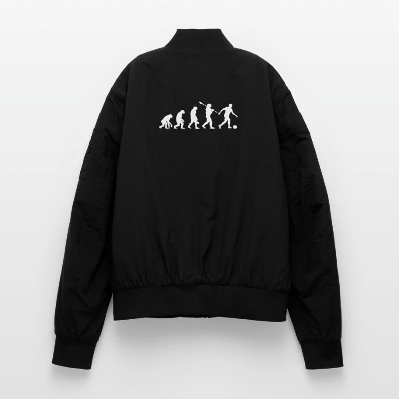 Fußball Evolution | Soccer Evolution Unisex Bomberjacke