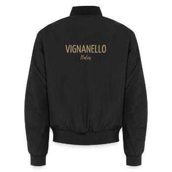 Vignanello Italia  - Unisex Bomber Jacket - black - Back - AI Model Male 185 light (185cm)