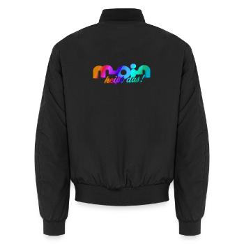 Moin heisst das! - Unisex Bomberjacke - Schwarz - Hinten - AI Model Male 185 light (185cm)