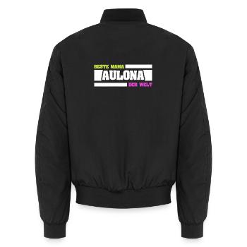 Beste Mama Alona der Welt - Unisex Bomberjacke - Schwarz - Hinten - AI Model Male 185 light (185cm)