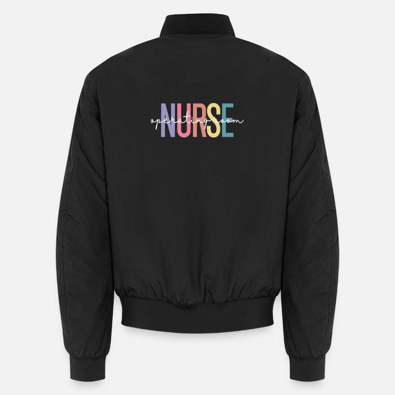 Nurse OR Gradient Letter Design Unisex Bomberjacke