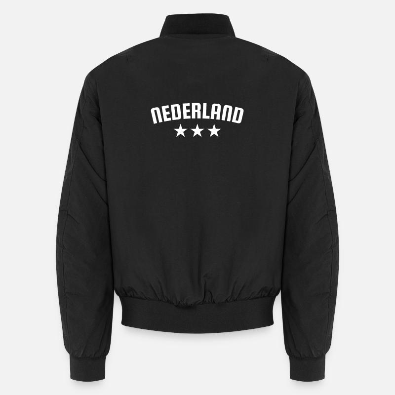 Niederlande 3 Sterne Design Weiss Unisex Bomberjacke