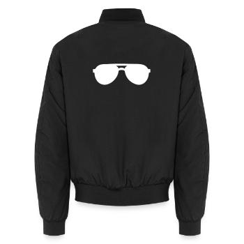 Runde Sonnenbrillen Silhouette - Unisex Bomberjacke - Schwarz - Hinten - AI Model Male 185 light (185cm)