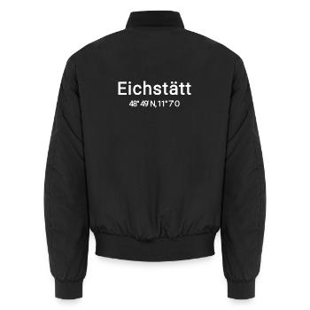 Eichstätt  - Unisex Bomberjacke - Schwarz - Hinten - AI Model Male 185 light (185cm)