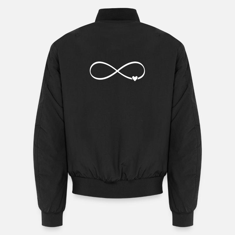 Herz Unendlichkeit Symbol Liebe Zeichen Geschenk - Unisex Bomberjacke - Schwarz