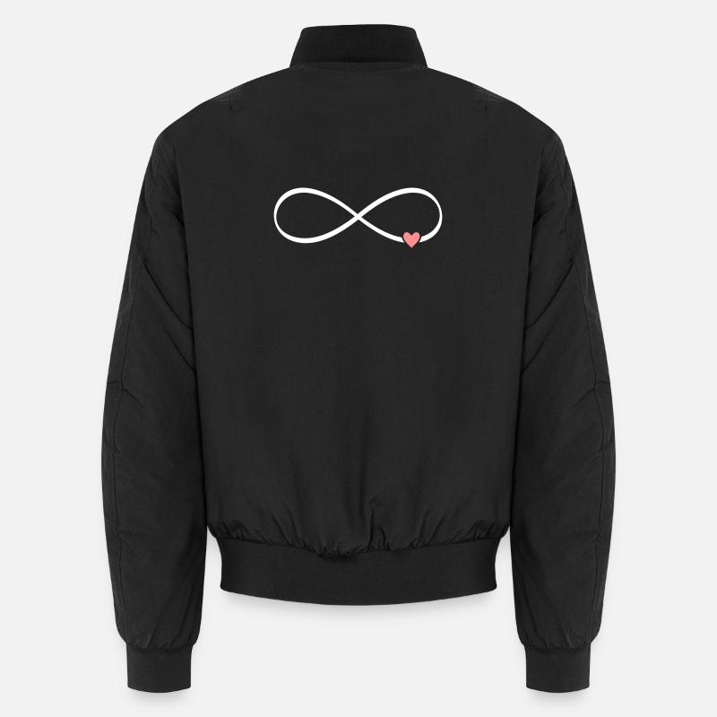 Herz Unendlichkeitszeichen Liebe Symbol Geschenk Unisex Bomberjacke