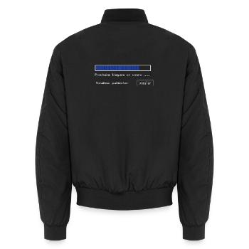 Blagues en cours - Bomber unisexe - noir - Dos - AI Model Male 185 light (185cm)