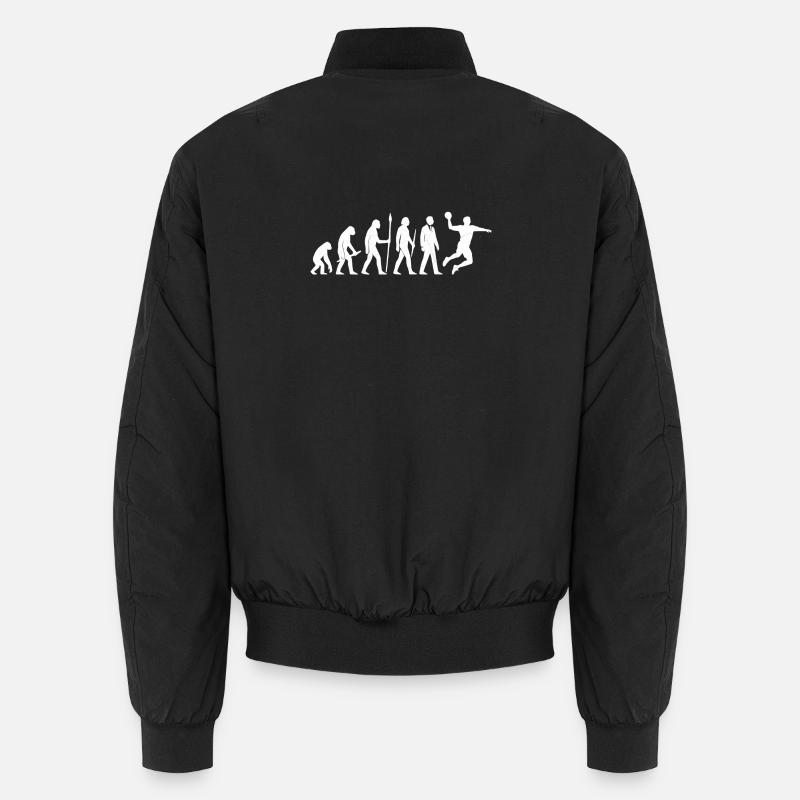 The Evolution Of Handball - Unisex Bomber Jacket - black