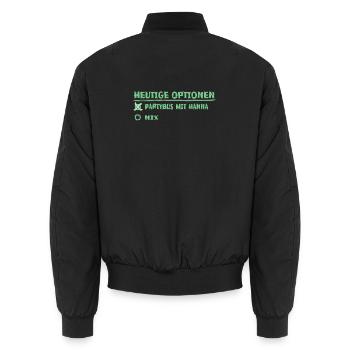 Prénom Hanna - Bomber unisexe - noir - Dos - AI Model Male 185 light (185cm)