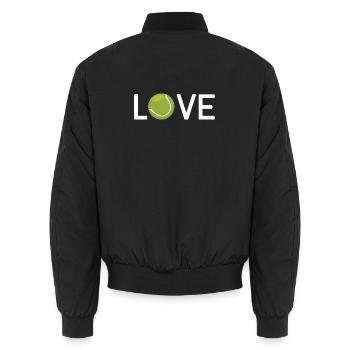 Tennis-Liebhaber - Unisex Bomberjacke - Schwarz - Hinten - AI Model Male 185 light (185cm)