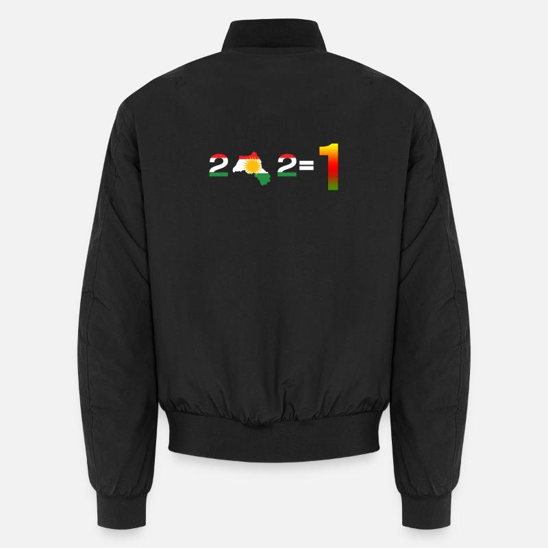 Kurdistan_2-2-_1_zusammenhalt - Unisex Bomber Jacket - black