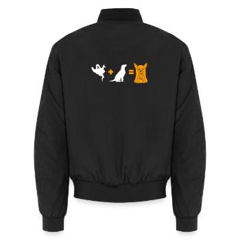 Funny Halloween Dog Ghost - Halloween Dog - Unisex Bomberjacke - Schwarz - Hinten - AI Model Male 185 light (185cm)
