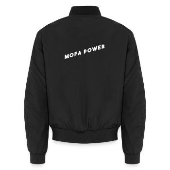 Mofa Power T-Shirt  - Unisex Bomberjacke - Schwarz - Hinten - AI Model Male 185 light (185cm)
