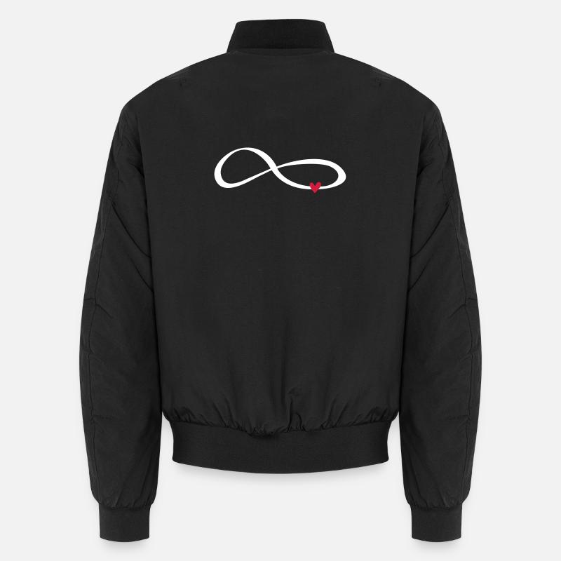 Herz Unendlichkeit unendlich Symbol Geschenk Lieb Unisex Bomberjacke