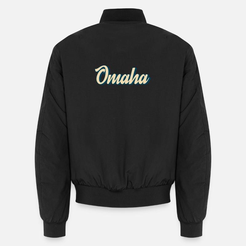 Omaha Script Retro - Unisex Bomberjacke - Schwarz