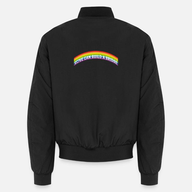 Love can build a bridge | Rainbow Unisex Bomber Jacket