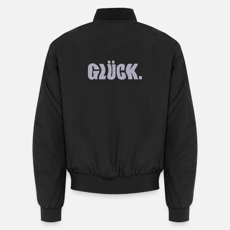 glück - Unisex Bomberjacke - Schwarz