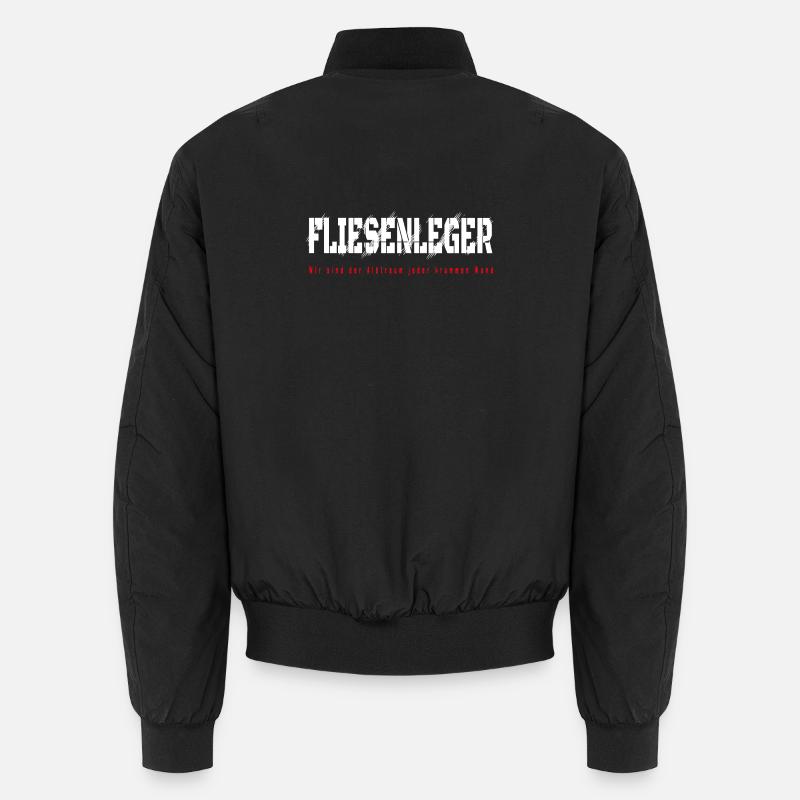 Fliesenleger Design - Unisex Bomberjacke - Schwarz