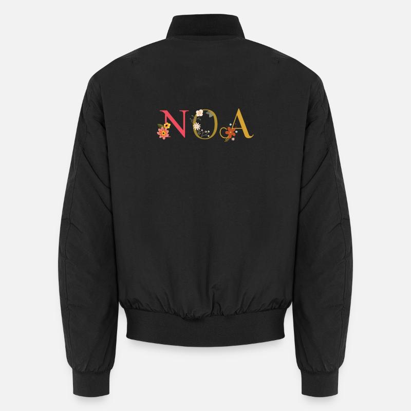 NOA Name Decorated with Flowers Unisex Bomber Jacket