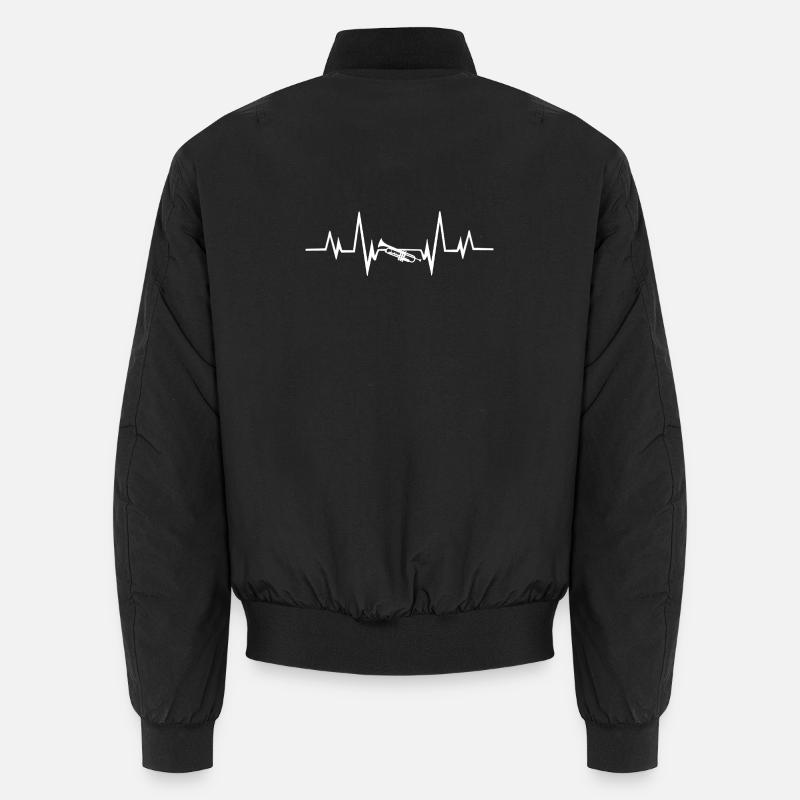 Stéthoscope Heartbeat Silhouette Bomber unisexe