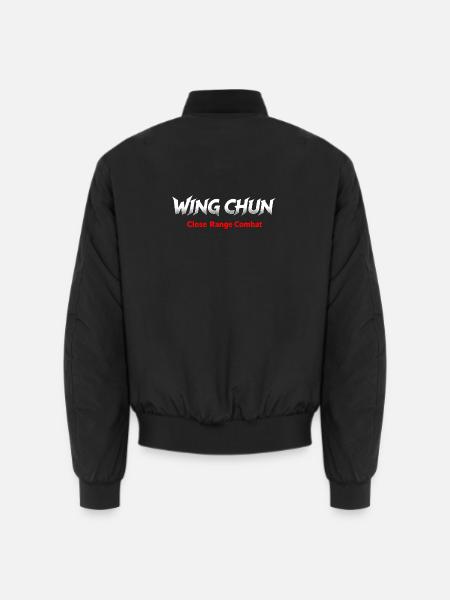 Wing Chun Nahkampfshirt weiß rot - Unisex Bomberjacke - Schwarz