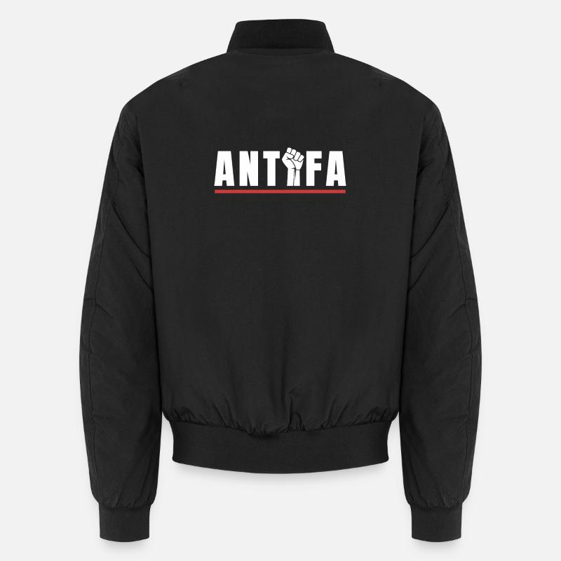 Antifa Protestfaust Antifaschistisches Statement Unisex Bomberjacke