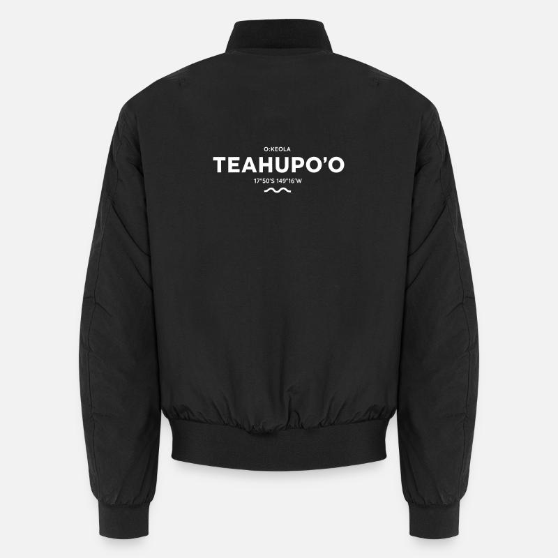 Teahupo'o Wave and Coordinates Tee Unisex Bomber Jacket