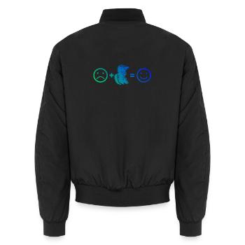 Motif minimaliste du motocross - Bomber unisexe - noir - Dos - AI Model Male 185 light (185cm)