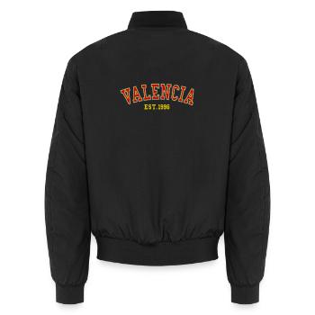 Valencia gegründet 1996 - Unisex Bomberjacke - Schwarz - Hinten - AI Model Male 185 light (185cm)