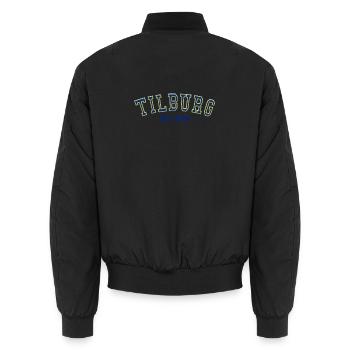 Tilburg gegründet 2006 - Unisex Bomberjacke - Schwarz - Hinten - AI Model Male 185 light (185cm)