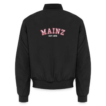 Mainz Est. 1976 - Unisex Bomber Jacket - black - Back - AI Model Male 185 light (185cm)