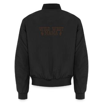 Mama Geschenk Wild West Country Western - Unisex Bomberjacke - Schwarz - Hinten - AI Model Male 185 light (185cm)