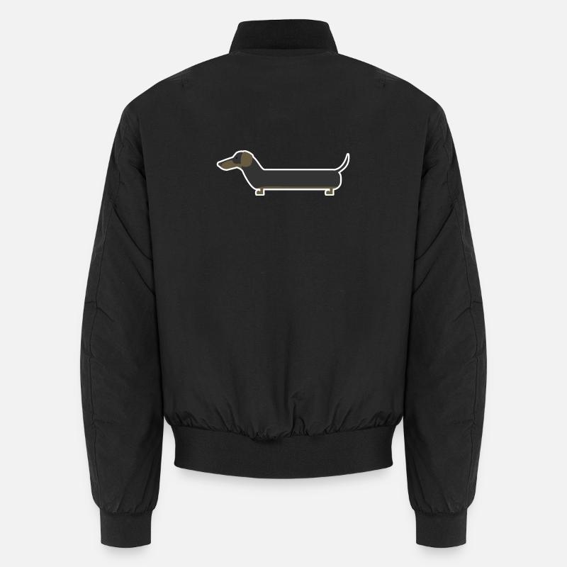 dachshund - Unisex Bomber Jacket - black