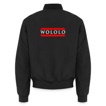 Wololo - 2a - Mobii_3 Edition - blanc - Bomber unisexe - noir - Dos - AI Model Male 185 light (185cm)