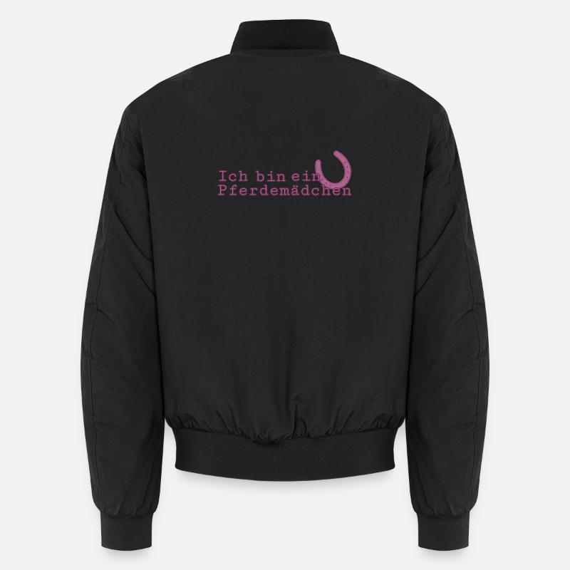 Ich bin ein Pferdemädchen - Unisex Bomberjacke - Schwarz