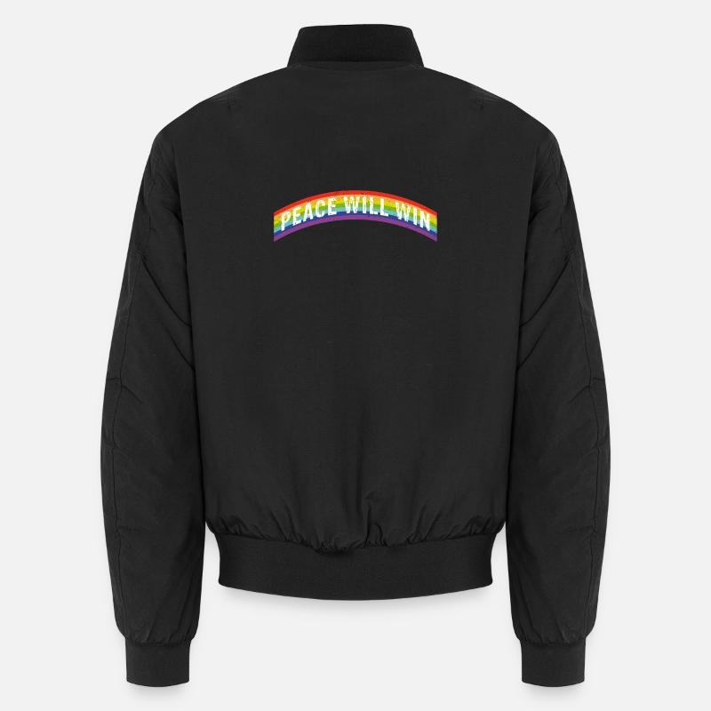 Rainbow Regenbogen Peace will win Unisex Bomberjacke
