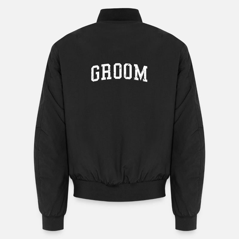 Bräutigam Cool Matching Paar Hochzeitsfeier Ehe Unisex Bomberjacke